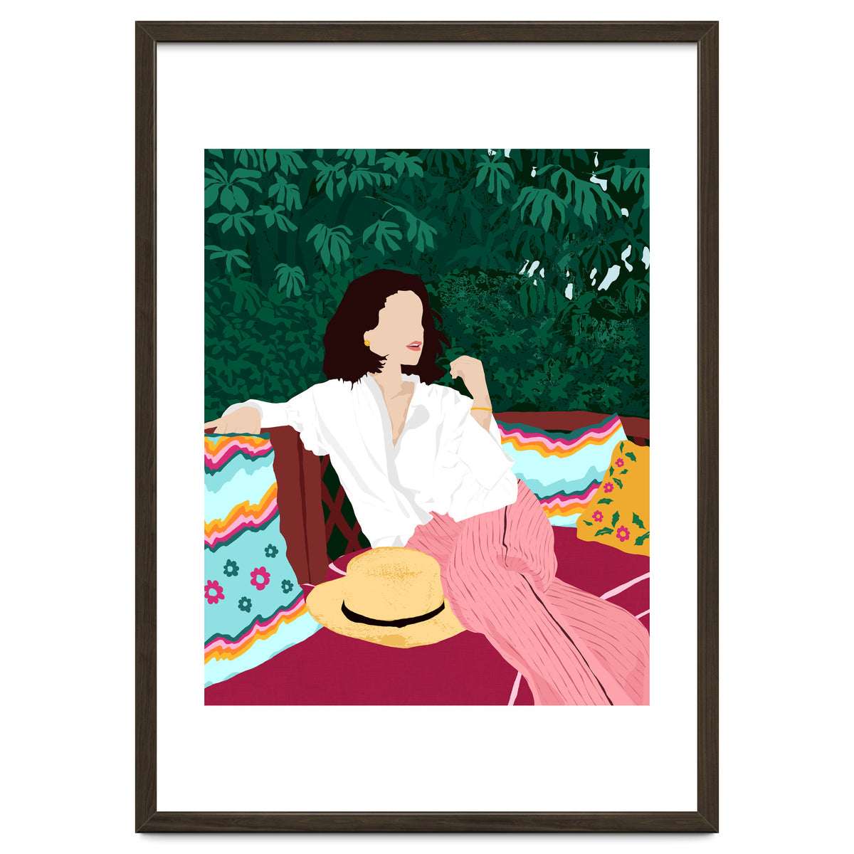 Bohemian Soul, Modern Boho Woman Decor Self Love, Self Care Portrait Fashion Patio Style Garden