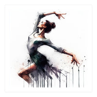 Watercolor Ballet Dancer #2 (Print Only)