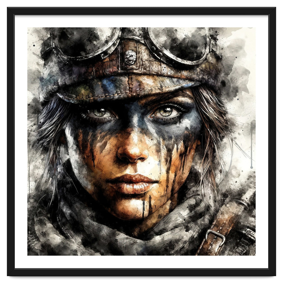 Warrior Woman With Aviator Goggles