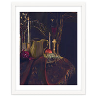 Dark Baroque Table still life moody still life oils