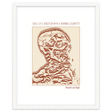 Skull Of A Skeleton With A Burning Cigarette thumbnail