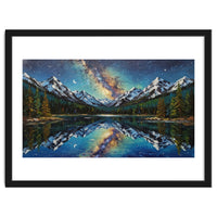 Midnight Mountain Reflection
