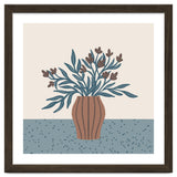 Brown Flowers in a Vase – Minimalist Floral Still Life thumbnail