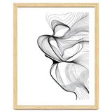 Abstract Black And White Swirls And Lines Flowing Art thumbnail
