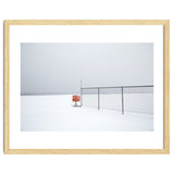 Detour sign in the snow beach thumbnail