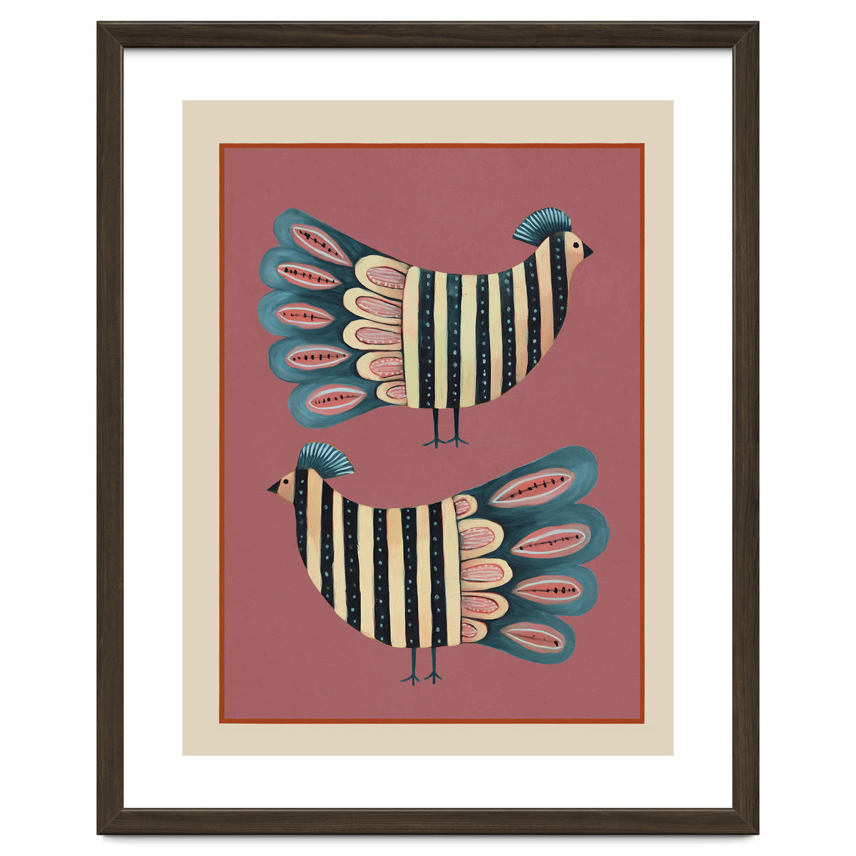 Striped Bird Pair I