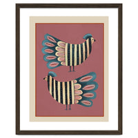 Striped Bird Pair I