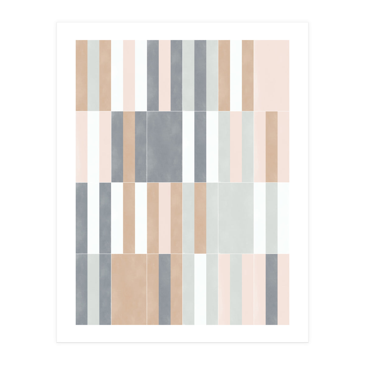 Muted Pastel Tiles 03 (Print Only)