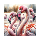 Watercolor Flamingos (Print Only) thumbnail