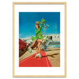 Sexy Pinup Brunette Experiencing Sudden Wind At The Airport thumbnail