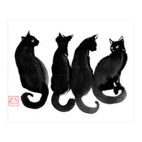 4 Black Cats (Print Only)