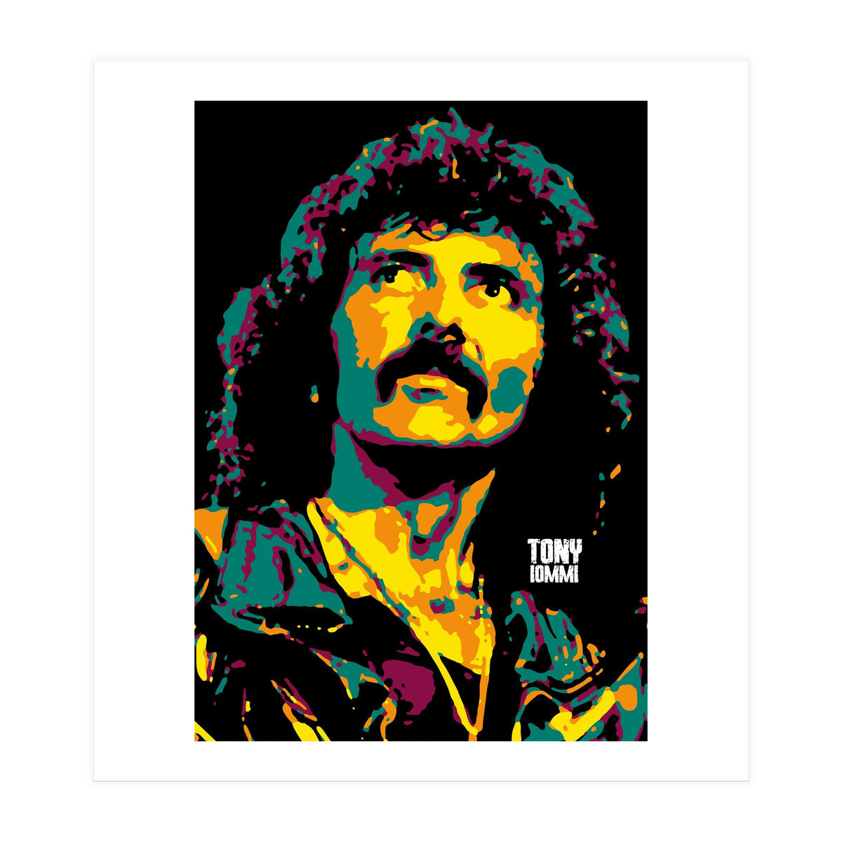 Tony Iommi Portrait Pop Art (Print Only)