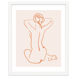 Femina, Abstract Minimal Woman Line Art Sketch, Drawing Feminine Empower Express thumbnail