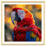 Scarlet Macaw Parrot Close Up Portrait thumbnail