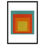 JOSEF ALBERS - HOMAGE TO THE SQUARE GREEN RED YELLOW ORANGE thumbnail