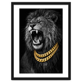 Bejweled hyper-realistic lion photography,diamond fangs portrait thumbnail
