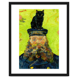 Black Cat on the Postman’s Hat, Van Gogh Inspired Painting thumbnail