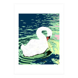 Self Reliance, Swan Birds Painting, Self Esteem Self Love Positivity, Proud Freedom Independence Wildlife Animals (Print Only) thumbnail