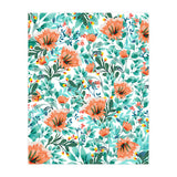 Tangerine Dreams, Orange & Mint Botanical Jungle Watercolor Painting, Colorful Plants Floral Summer (Print Only) thumbnail