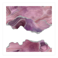 Mauve & Silver Agate Texture 07 (Print Only)