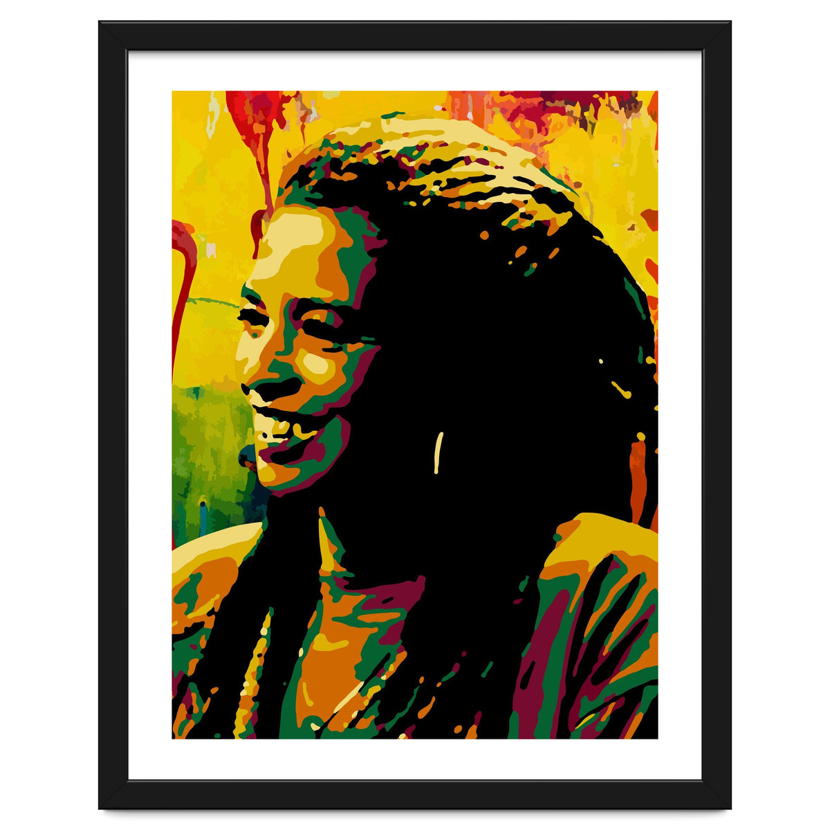 Angela Davis Colorful abstract Art