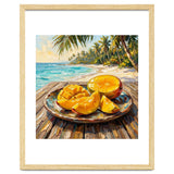 Tropical Mango Beach Oil Painting thumbnail