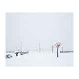 Snow-covered Basketball court and side bench (Print Only) thumbnail