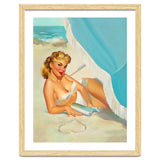 Pinup Sexy Blonde On The Beach thumbnail