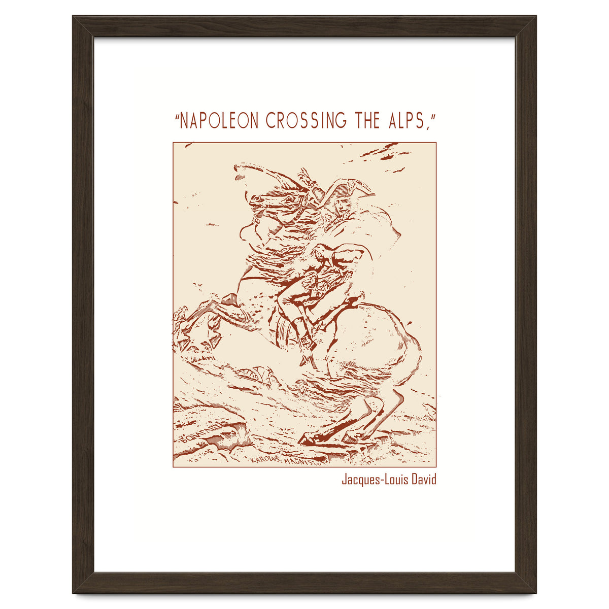 “napoleon Crossing The Alps,” – Jacques Louis David