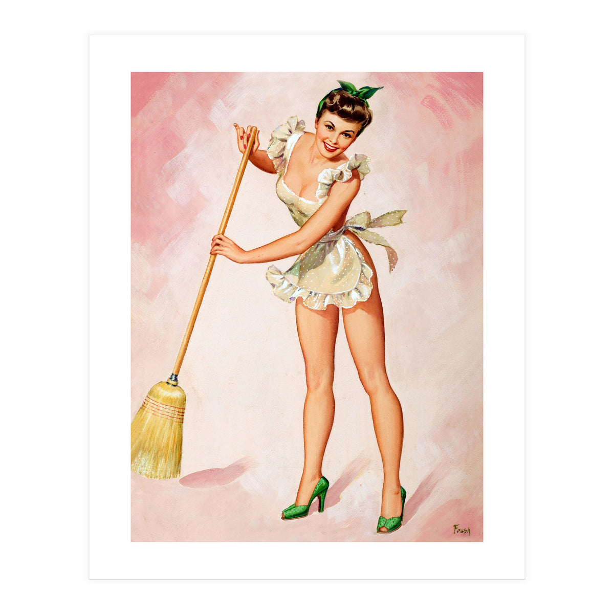 Sexy Pinup Mate On The Work (Print Only)