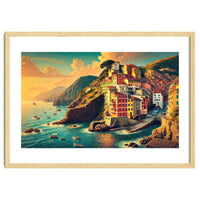 Vintage Cinque Terre Poster, Italy