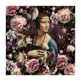 Woman with Ermine And flowers  (Print Only) thumbnail