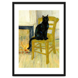 Black Cat on the Yellow Chair, Cozy Van Gogh Vintage Style, Cat at Eternity’s Gate thumbnail