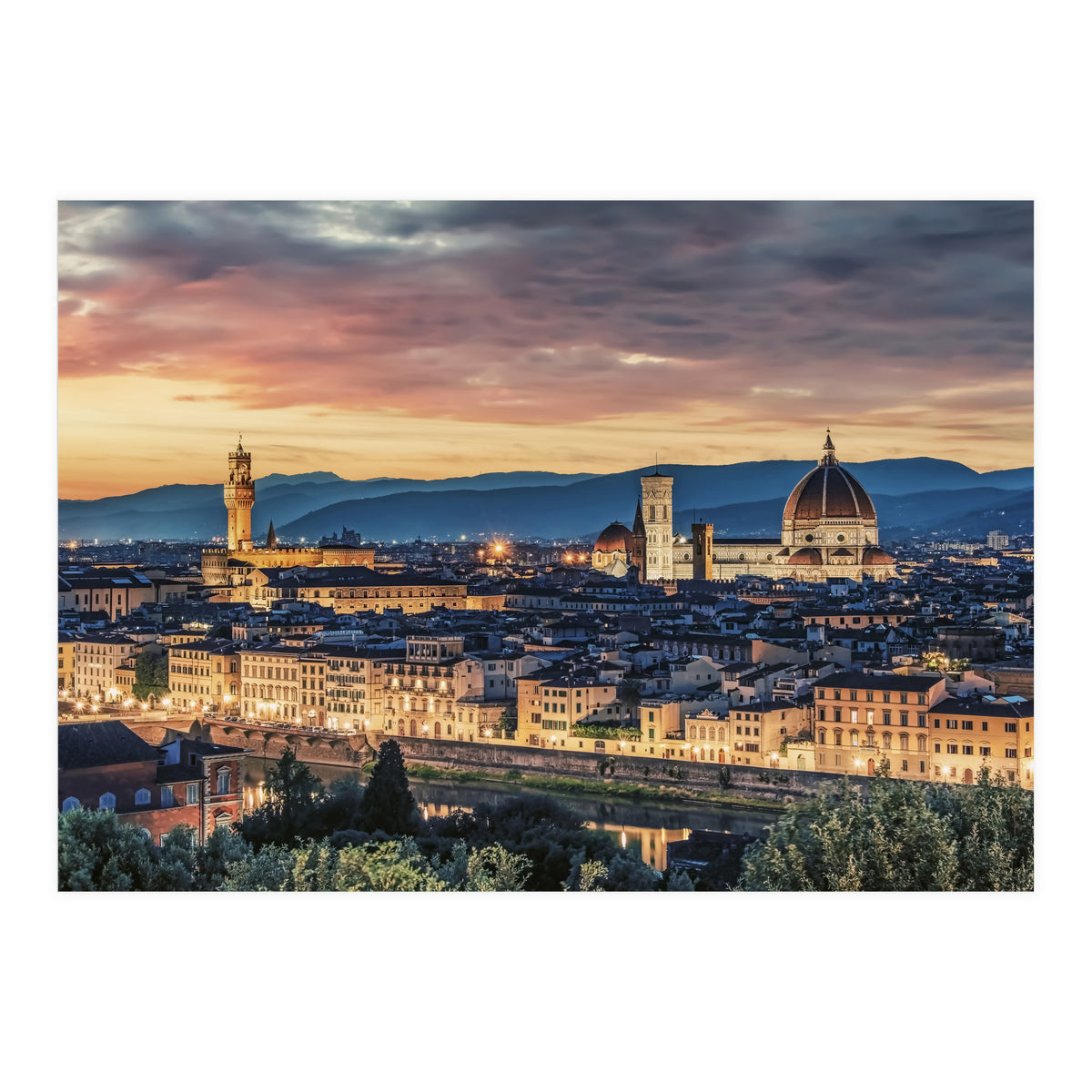 Florence At Sunset (Print Only)