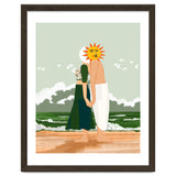 Celestial Union, Sun & Moon Love Couple, Ocean Sea Beach Landscape Nature, Summer Bohemian People thumbnail
