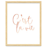C'est la vie Rose Gold | Motivational Typography Quote Positivity | Handwritten Good Vibes Celebrate thumbnail
