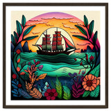 Folk Sunset Sailing Ship thumbnail