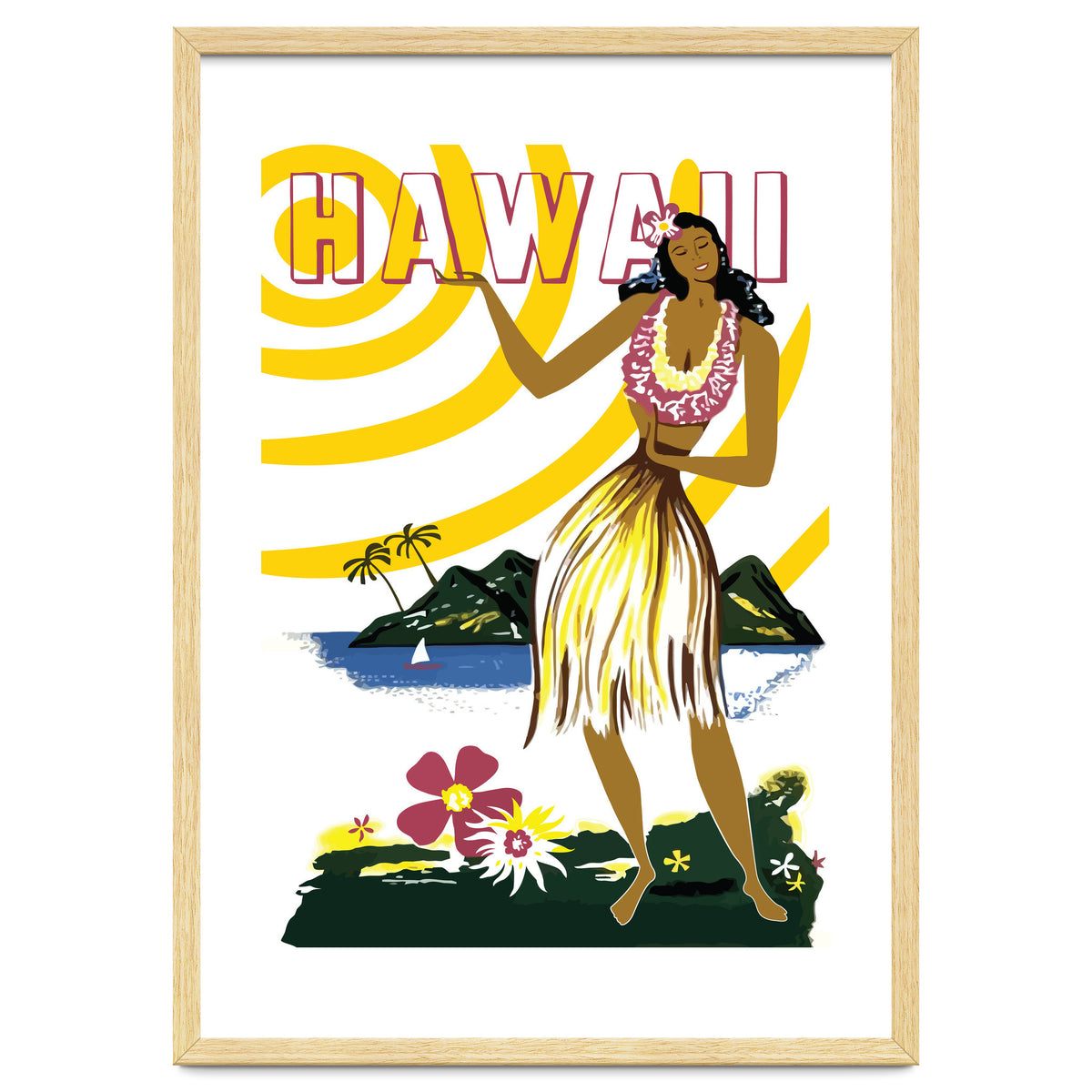 Hawaii, Hula Girl on the Coast