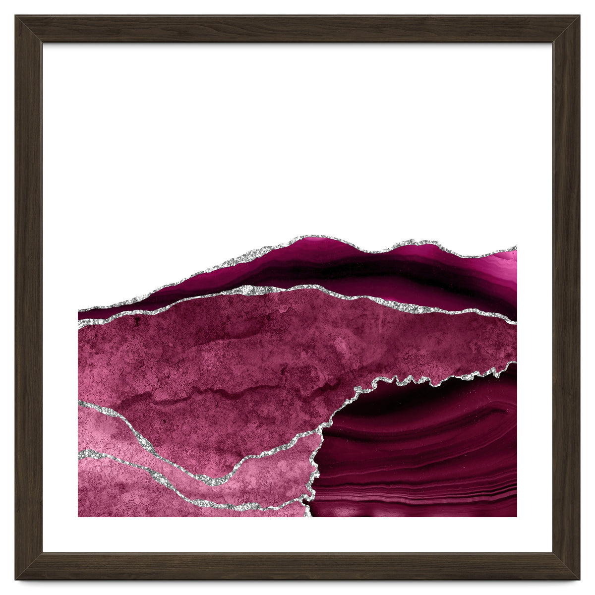 Burgundy & Silver Agate Texture 14