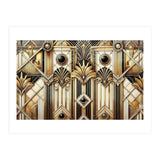 Art Deco Gold Geometric Pattern (Print Only) thumbnail
