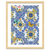 Sicilian Italian Tiles Butterflies And Flowers thumbnail