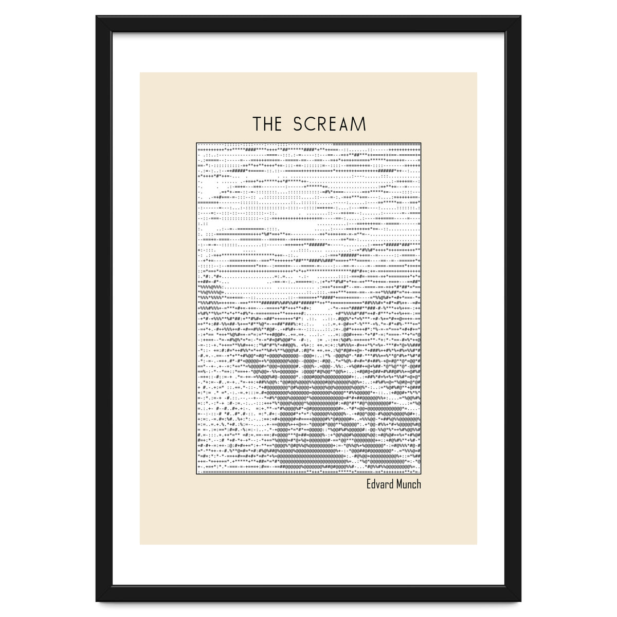 The Scream – Edvard Munch (ascii art)