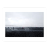 Tourists on the black sand beach - Iceland  (Print Only) thumbnail
