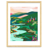 Endless Love, Bohemian Nature Landscape Scenic Meadow, Eclectic Colorful Travel Forest Mountains Sunset thumbnail