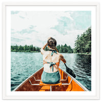 Row Your Own Boat | Woman Empowerment Confidence Painting | Positive Growth Mindset Boho Adventure