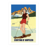 Ski Girl at Cortina D'Ampezzo, Italy (Print Only) thumbnail