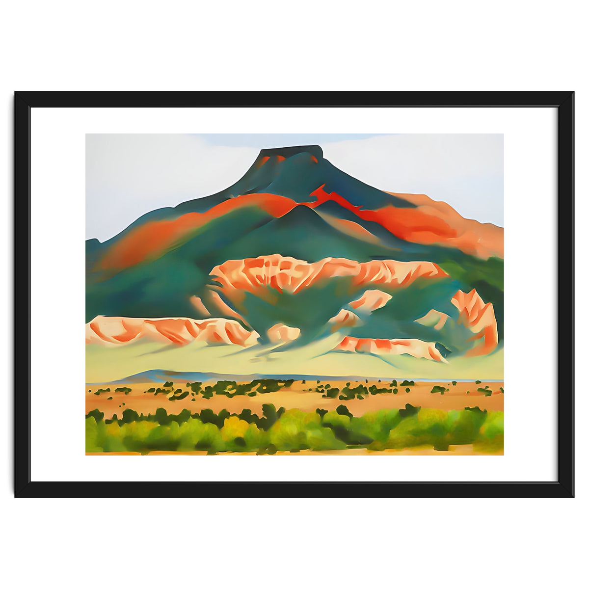 Georgia O’Keeffe – My Front Yard, Summer (1941) | Vibrant Southwestern Landscape in Modernist Style