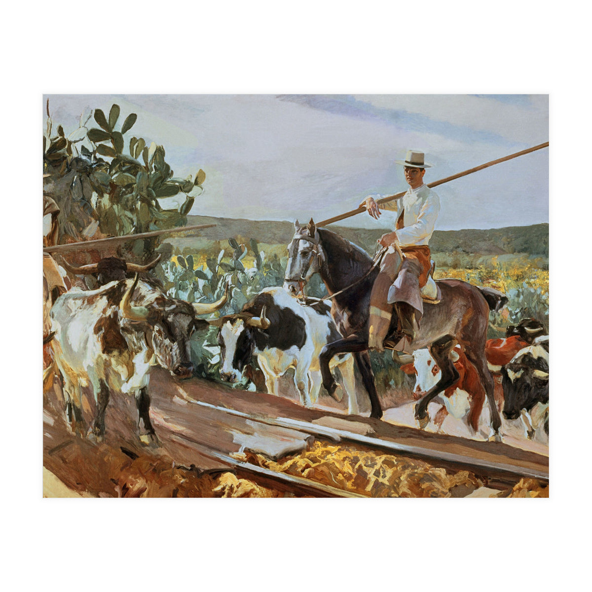 'Andalusia, The Round Up', 1914, Oil on canvas, 358 x 766,5 cm. (Print Only)