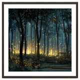 Enchanted Midnight Forest with Glowing Fireflies thumbnail
