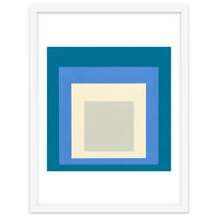 JOSEF ALBERS - HOMAGE TO THE SQUARE: BLUE WHITE GREY